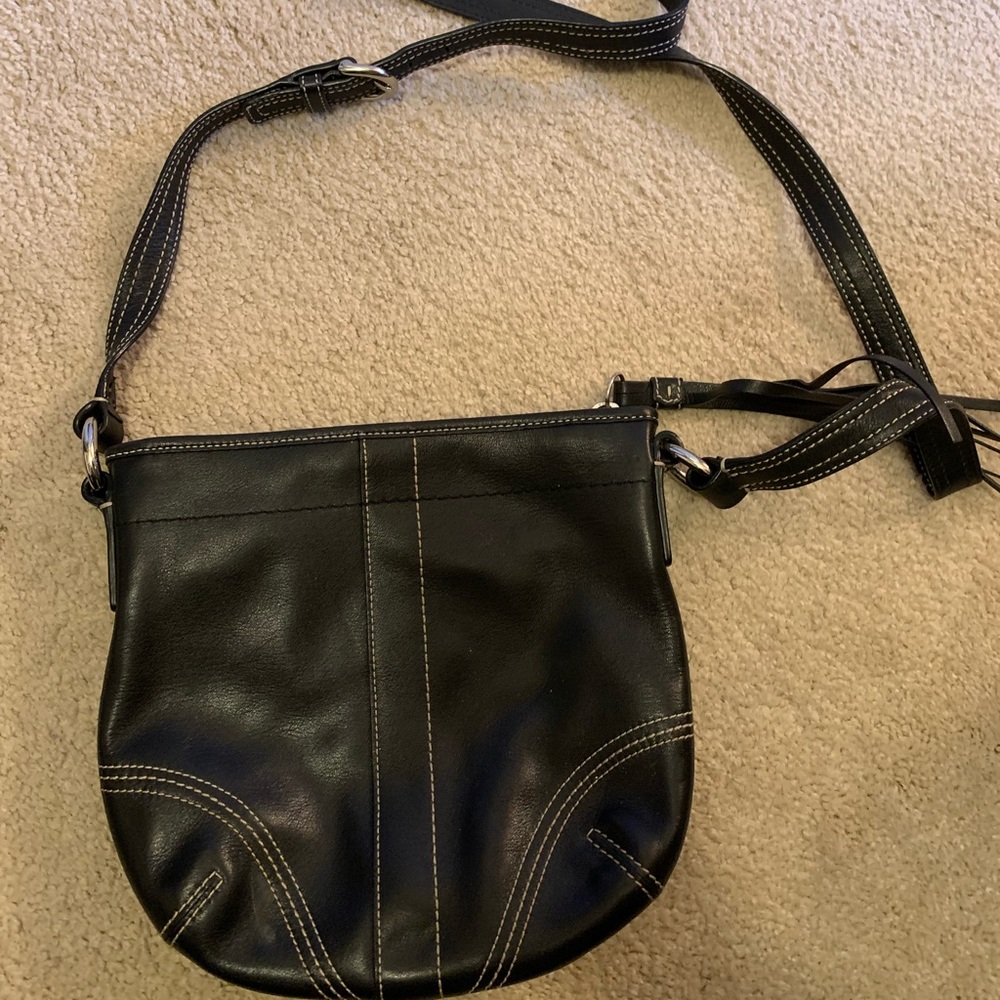 Coach black crossbody purse